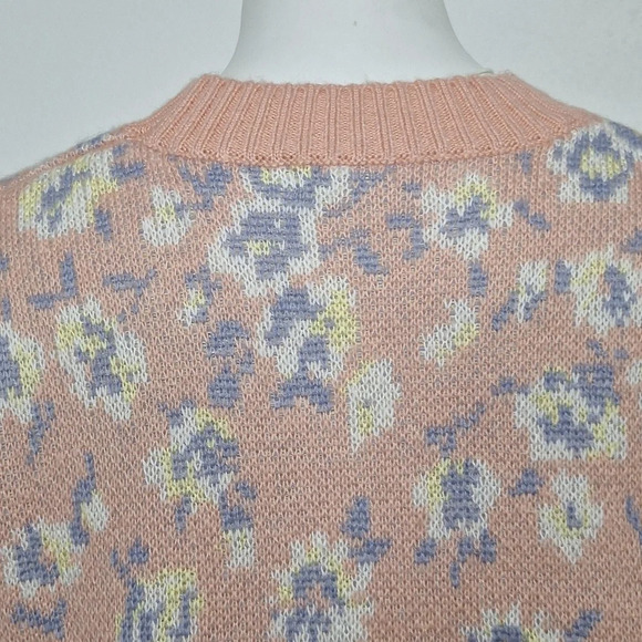Workshop "NEW" Peachy Pink Crewneck Long Sleeve Thick Sweater Size XS - Picture 7 of 13